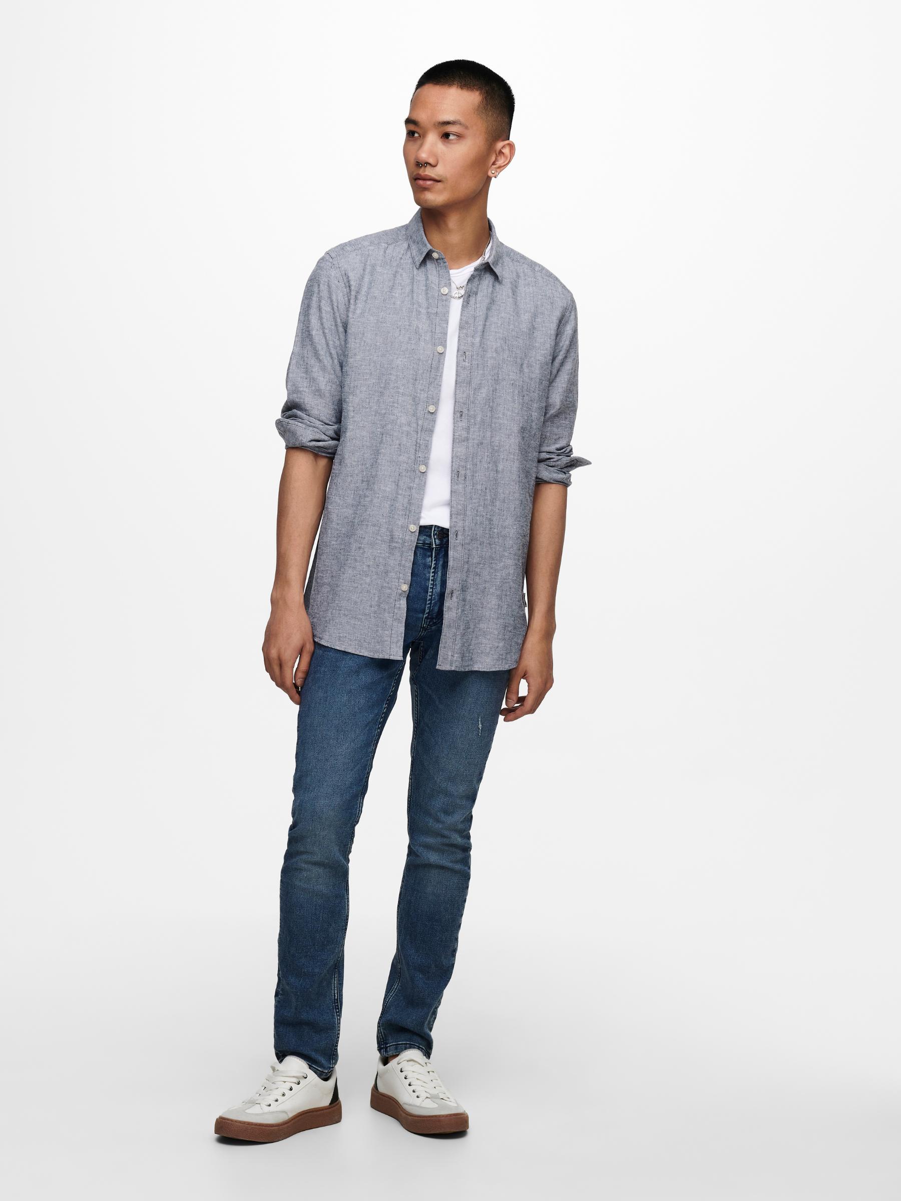 ONLY & SONS - Caiden Solid Long Sleeve Shirt