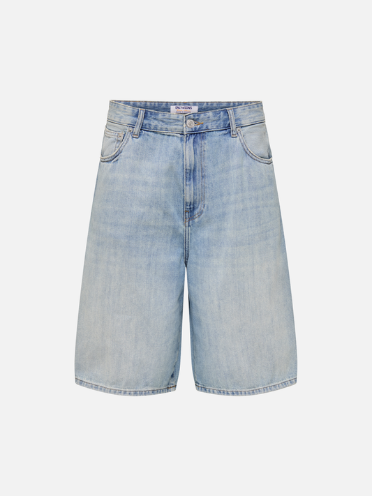 Carl Denim Shorts - Light Blue