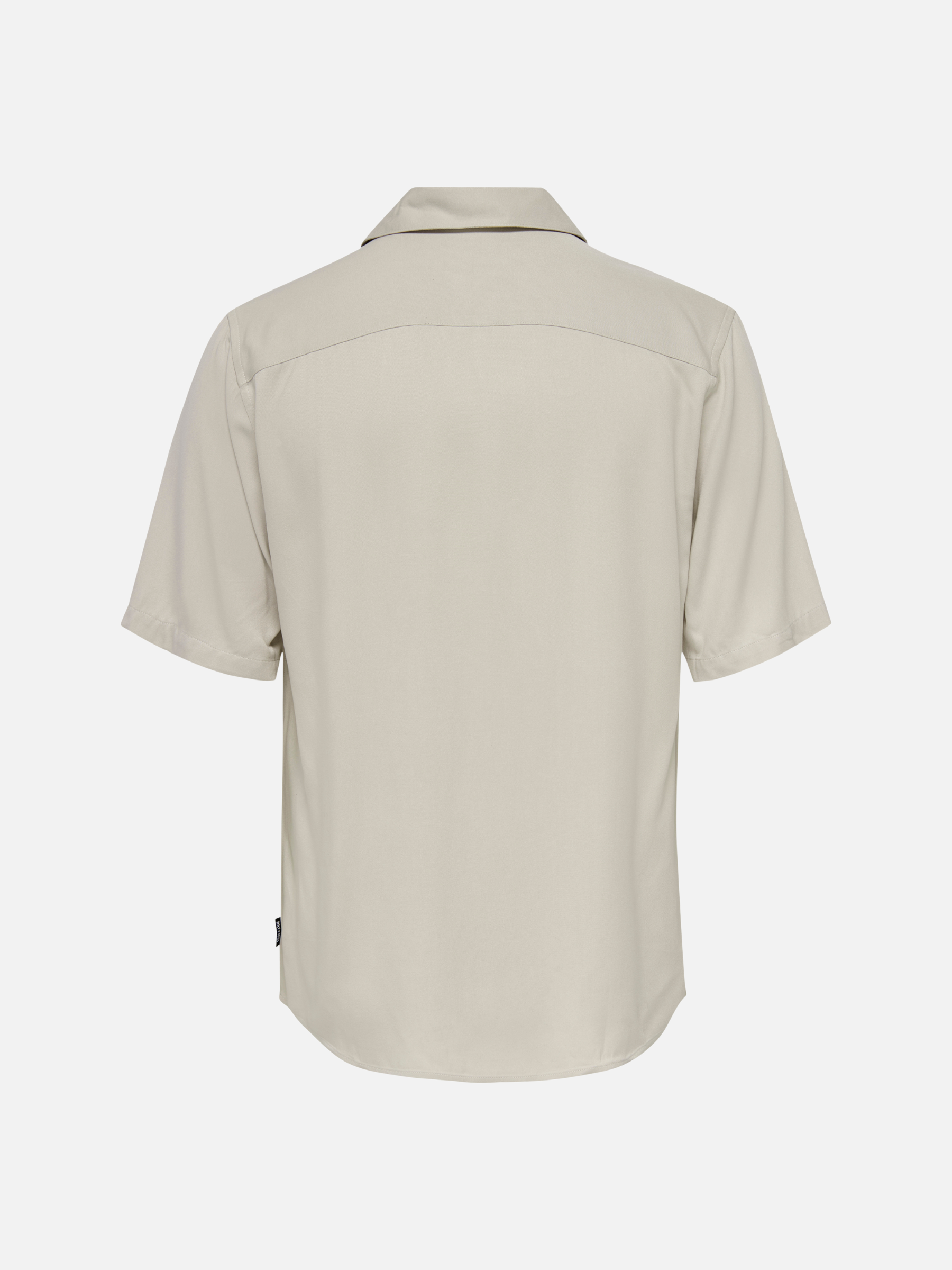 ONLY & SONS-Dash Short Sleeve Shirt-Silver Lining