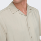 ONLY & SONS-Dash Short Sleeve Shirt-Silver Lining
