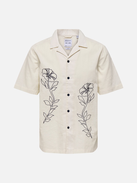 ONLY & SONS-Gali Resort Shirt-Egret
