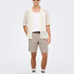 ONLY & SONS-Novak Resort Zig Zag Shirt-Egret