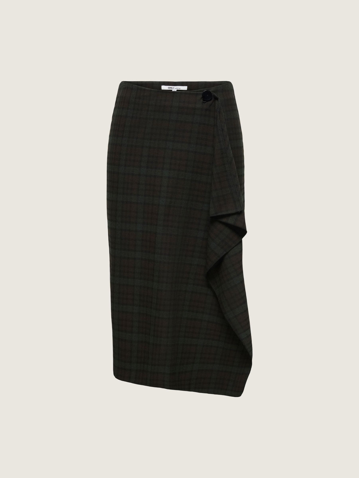 ONLY - Vanja Long Checked Skirt - 