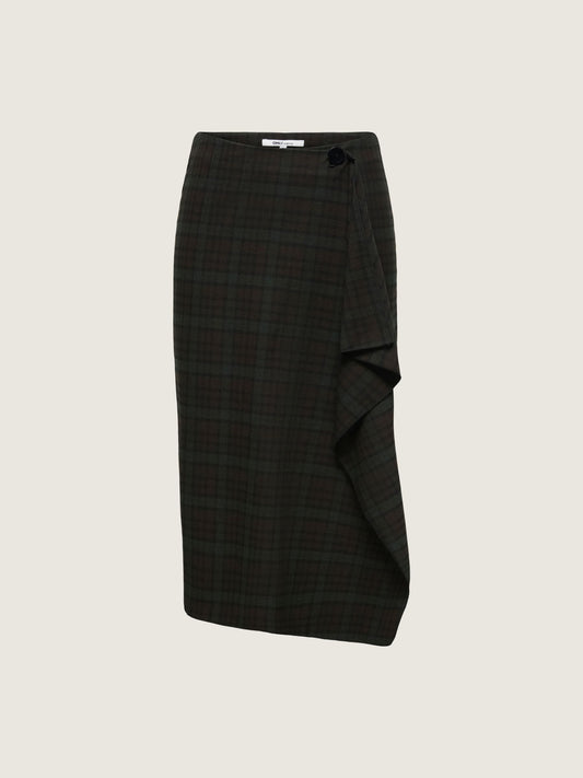 ONLY - Vanja Long Checked Skirt - 