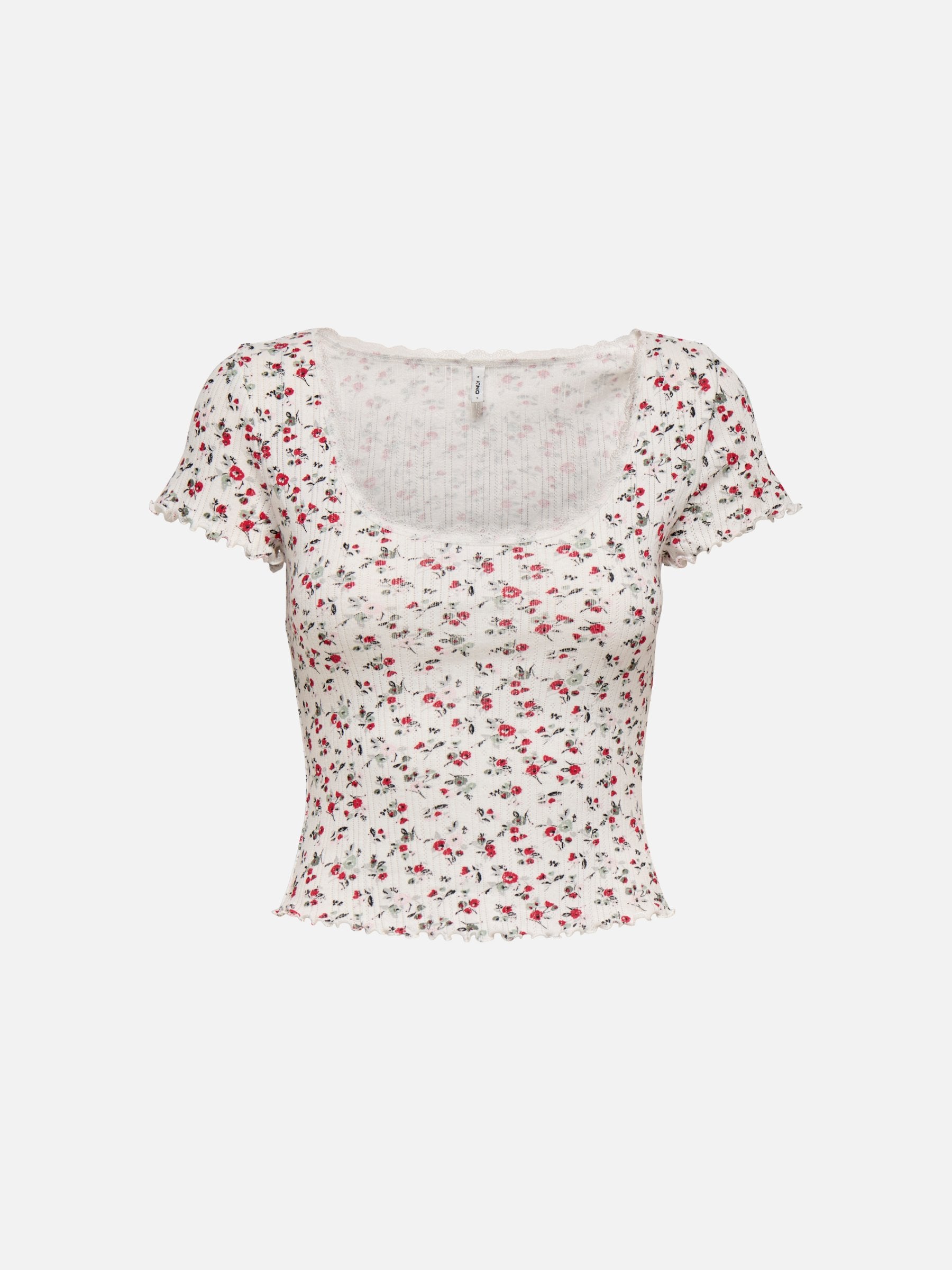 ONLY - Vips Short Sleeve Lace Top - 