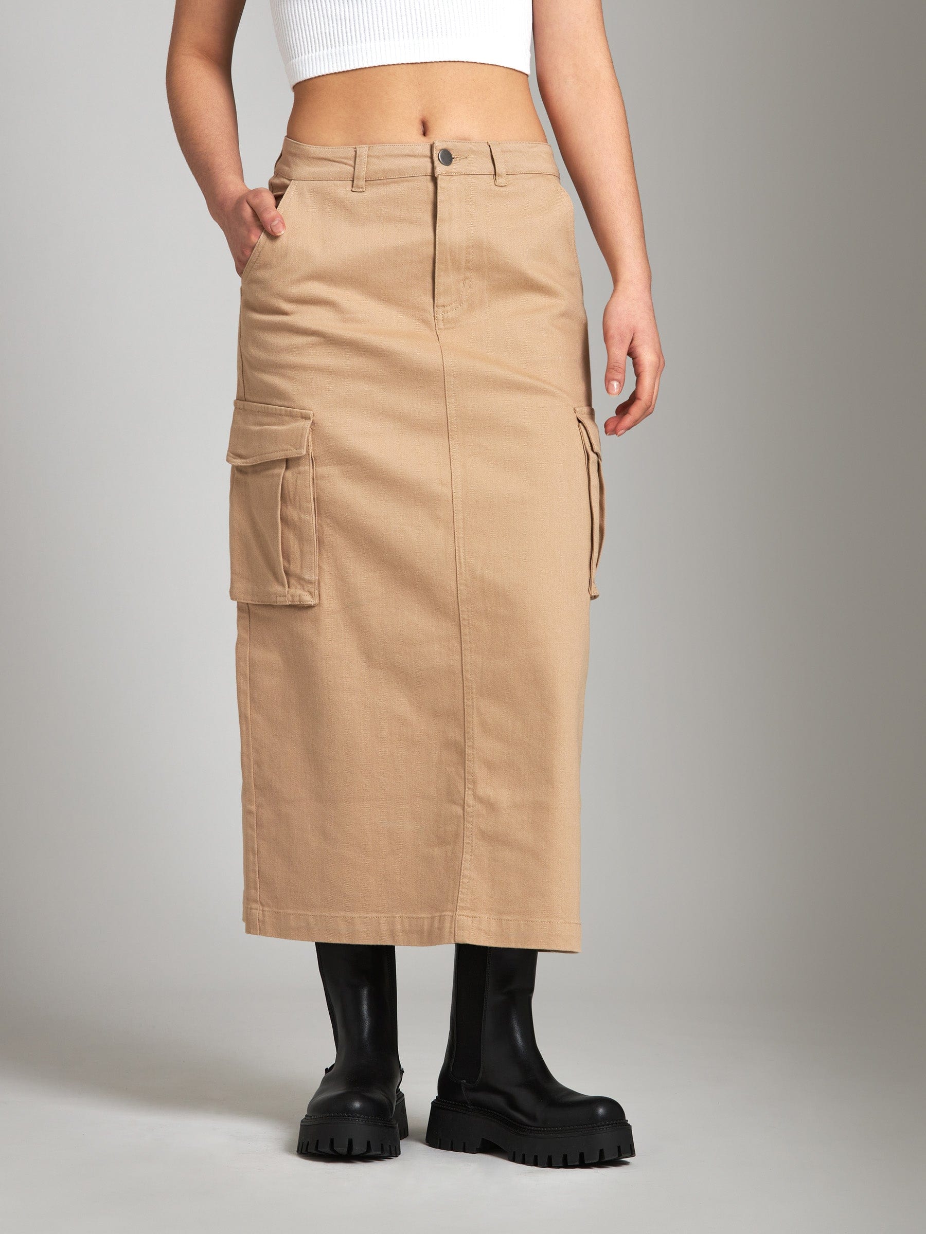 【PORTERNA】Maitz Cargo Long Skirt Marion Cargo Maxi Skirt – PLENTY