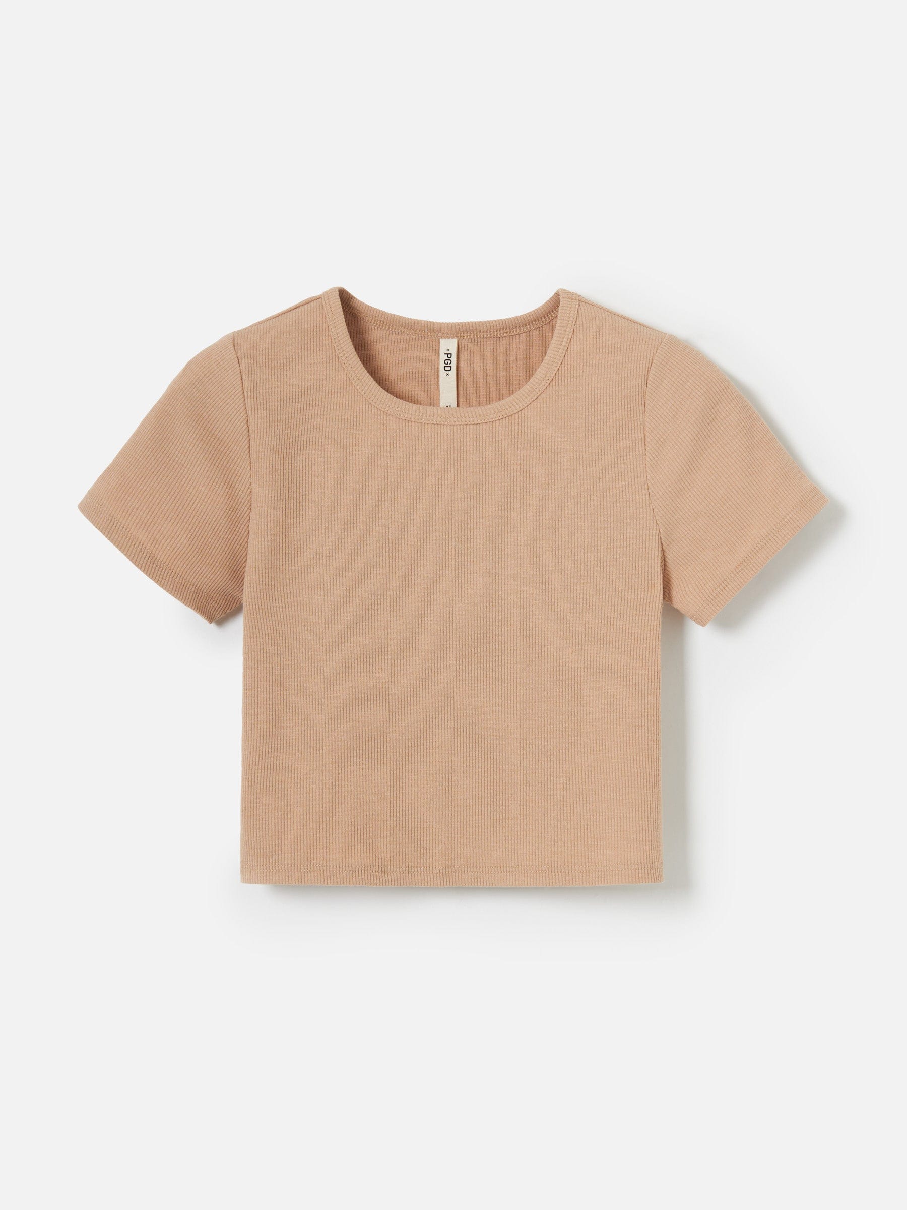 PGD TOPS Beige / 2XS Rib Zuri Baby Tee