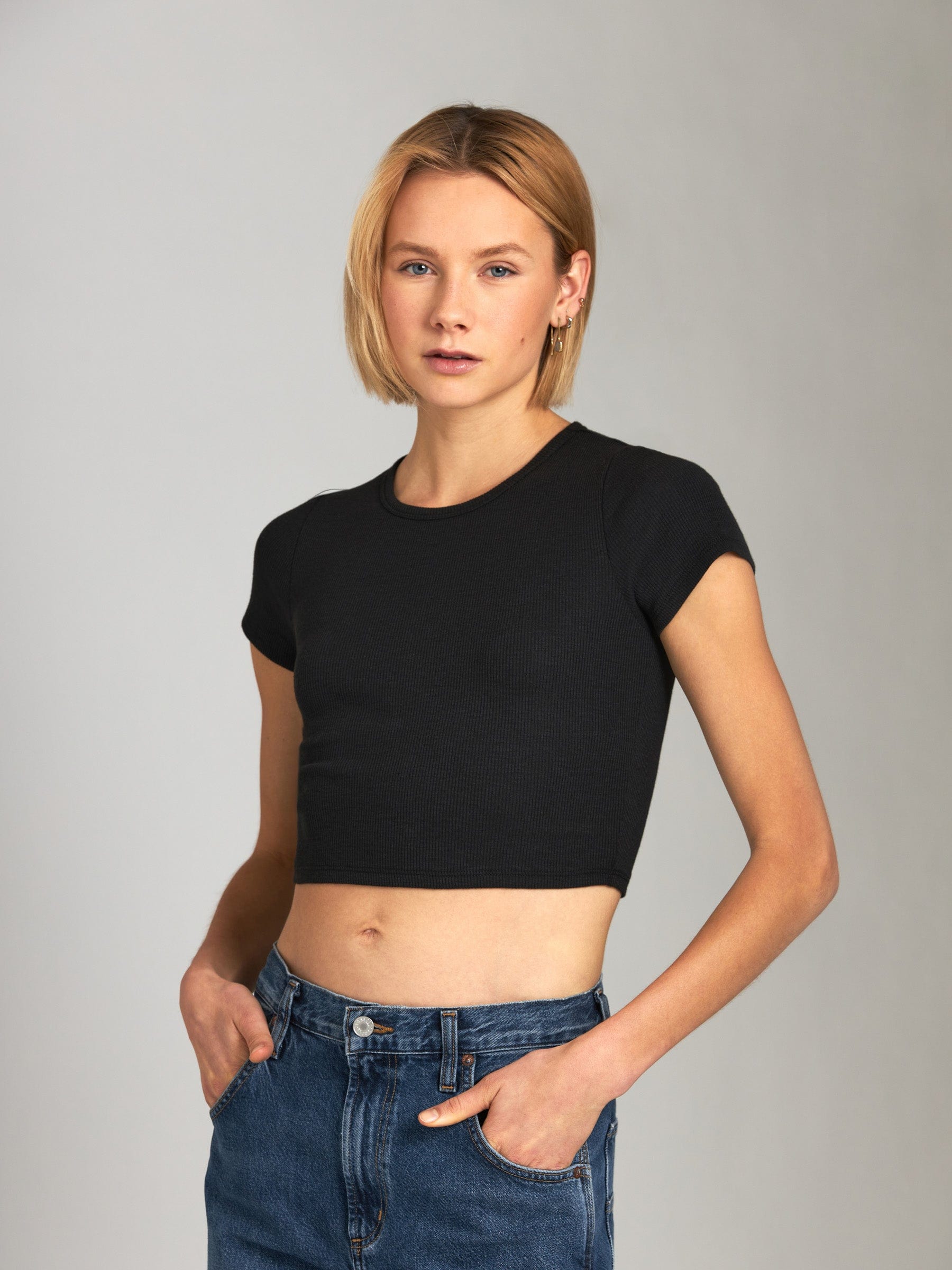 PGD TOPS Black / 2XS Rib Zuri Baby Tee