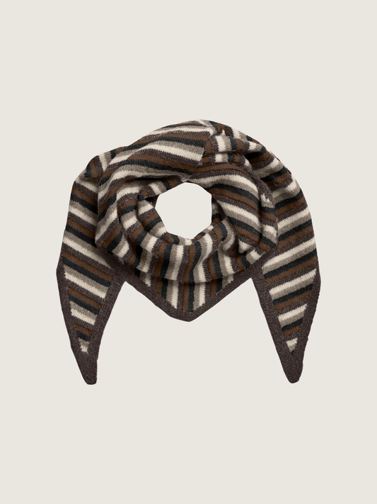 PIECES - Ada Striped Triangle Scarf - 
