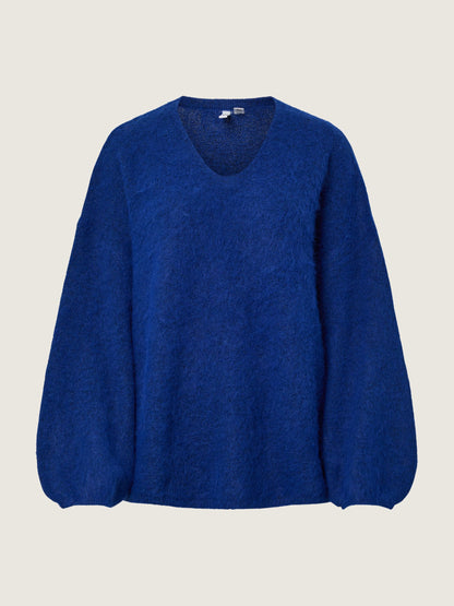 PIECES - Allie V-neck Sweater - Bluing Melange
