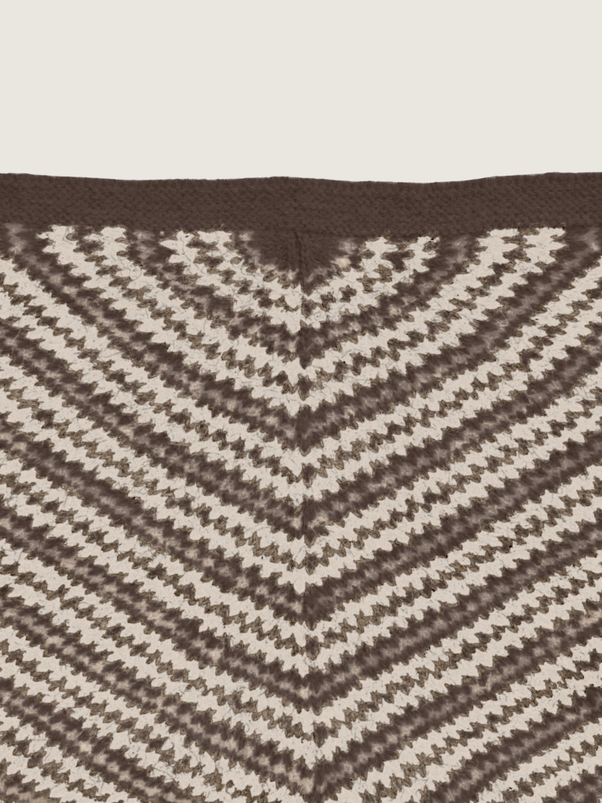 Amonna Jacquard Stripe Triangle Scarf