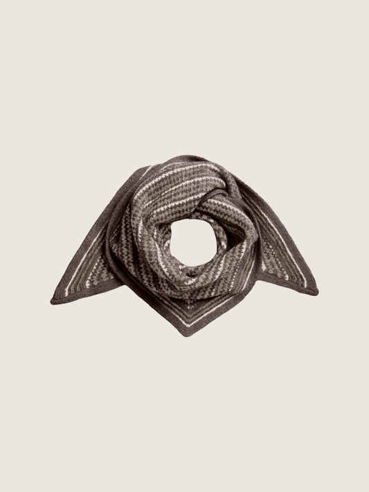 Amonna Jacquard Stripe Triangle Scarf