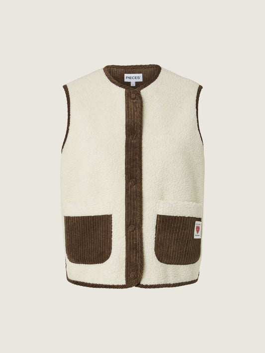 PIECES - Anastacia Teddy Vest - 