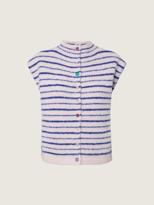 PIECES - Asira Stripe Knitted Vest - 