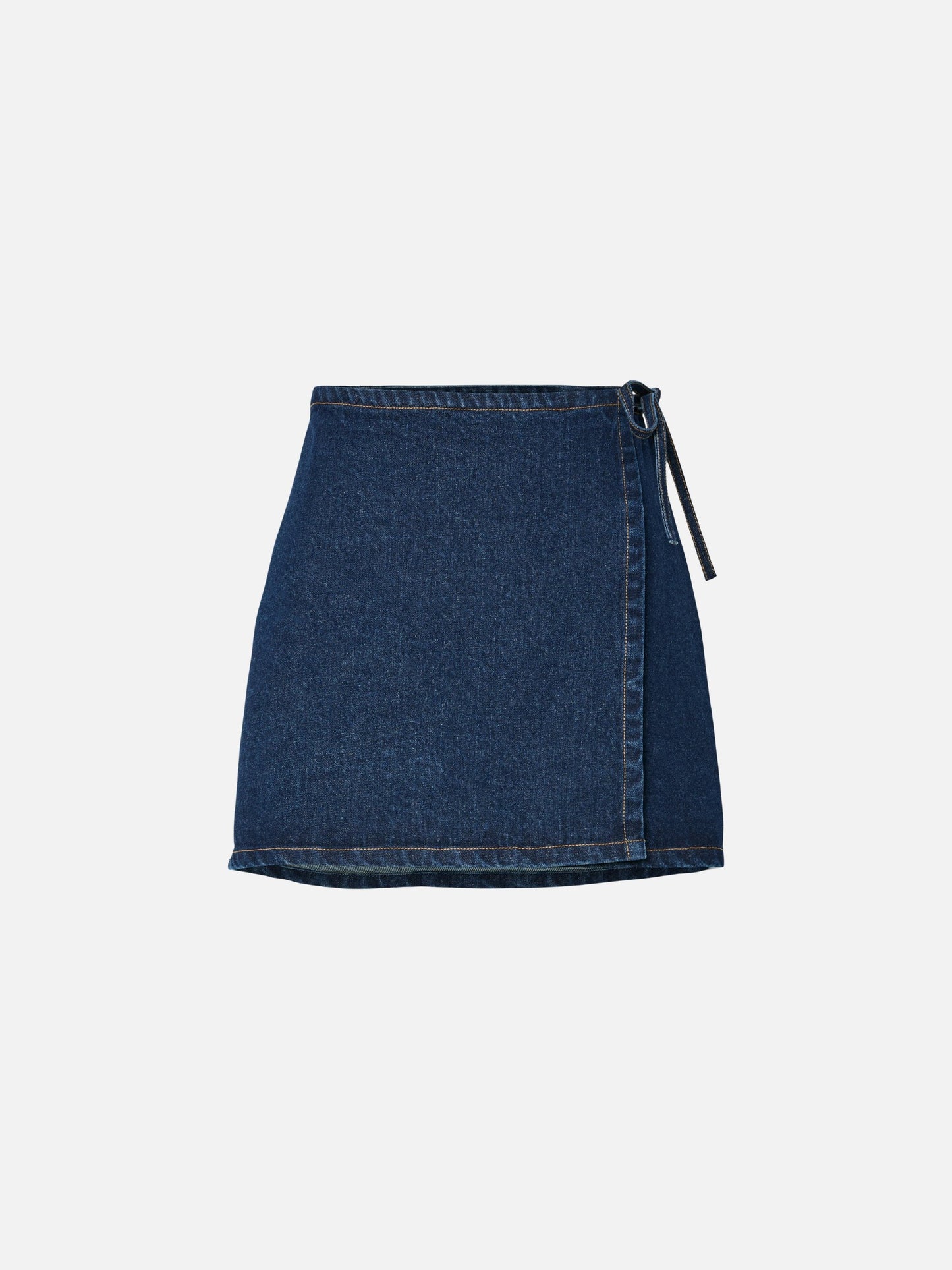 PIECES - Flora Denim Wrap Mini Skirt - 