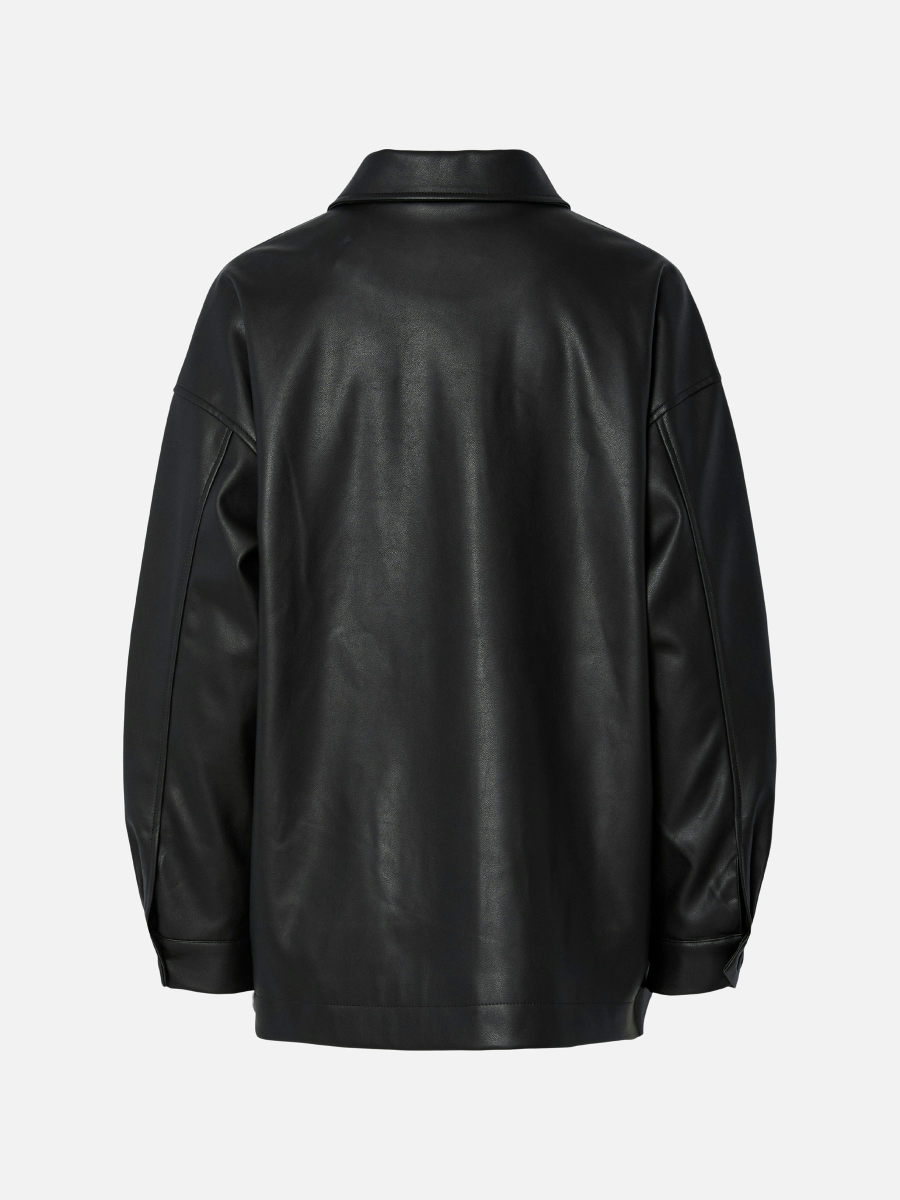 PIECES - Jamilla Vegan Leather Overshirt - 