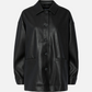 PIECES - Jamilla Vegan Leather Overshirt - 