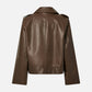 PIECES - Josie Faux Leather Biker Jacket - 