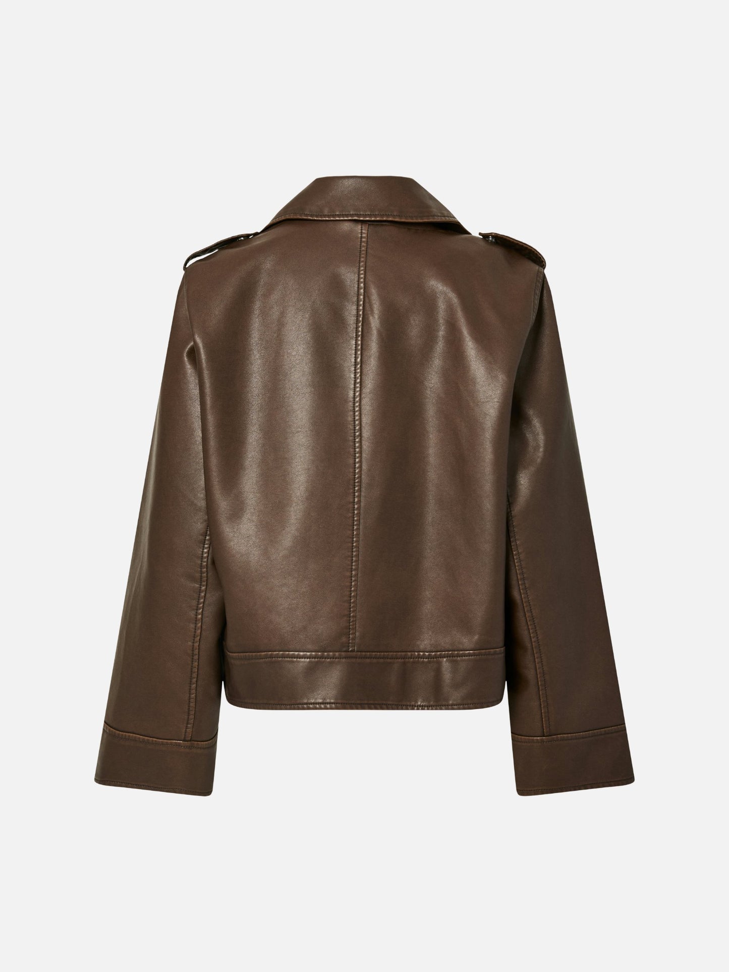 PIECES - Josie Faux Leather Biker Jacket - 