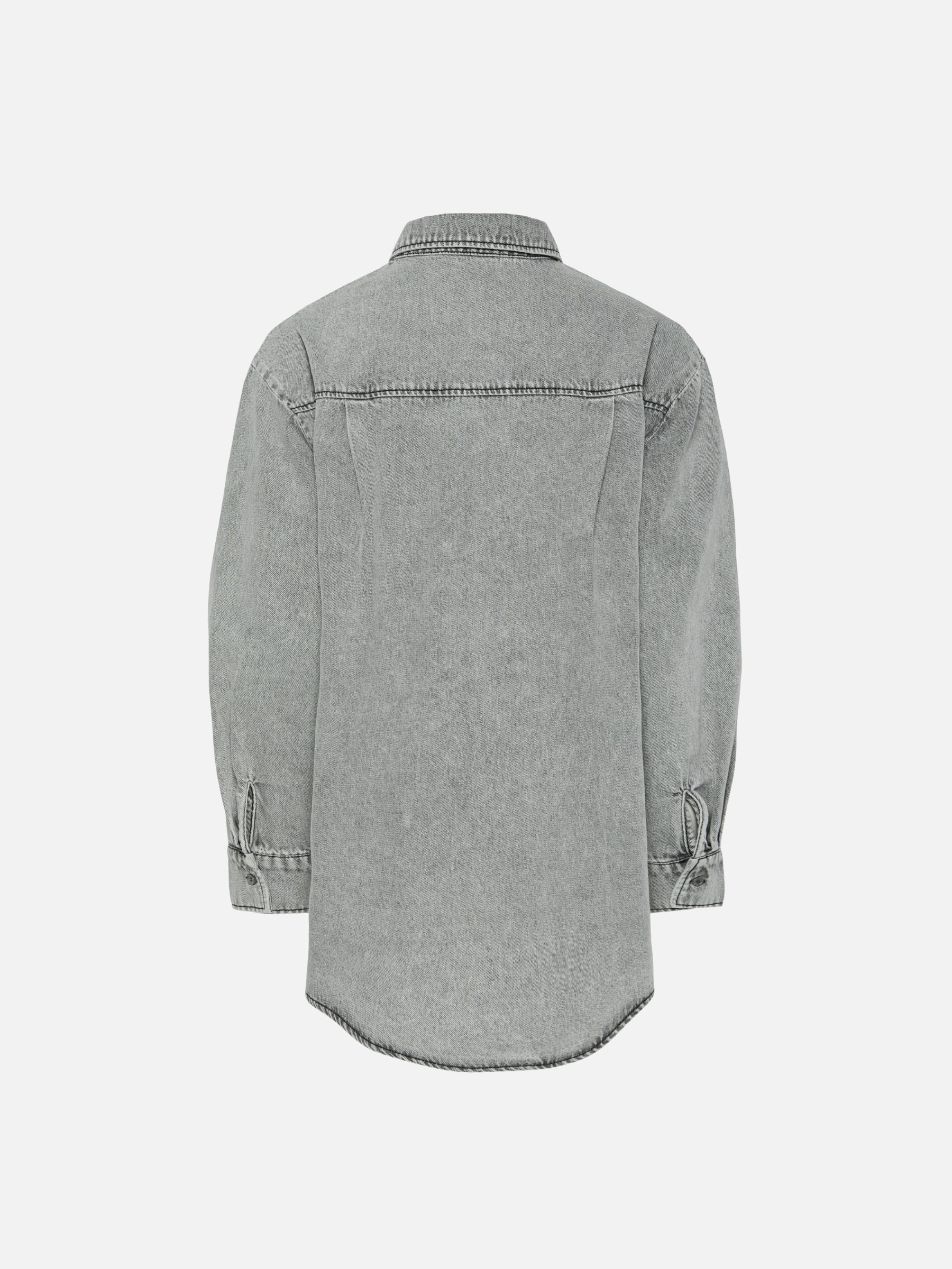 PIECES-Maisie Denim Shirt-Light Blue