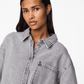 PIECES-Maisie Denim Shirt-Light Blue