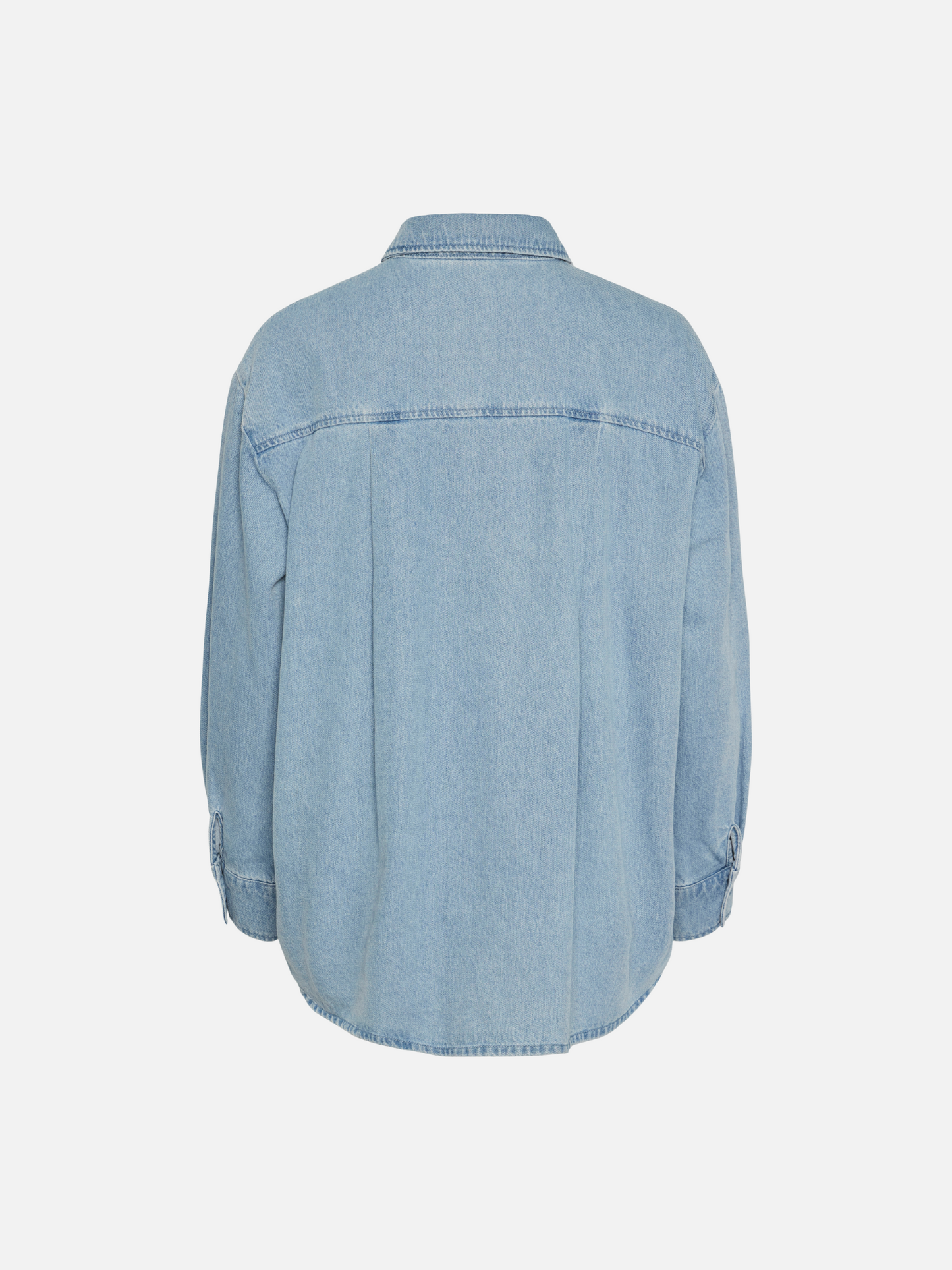 PIECES-Maisie Denim Shirt-Light Blue