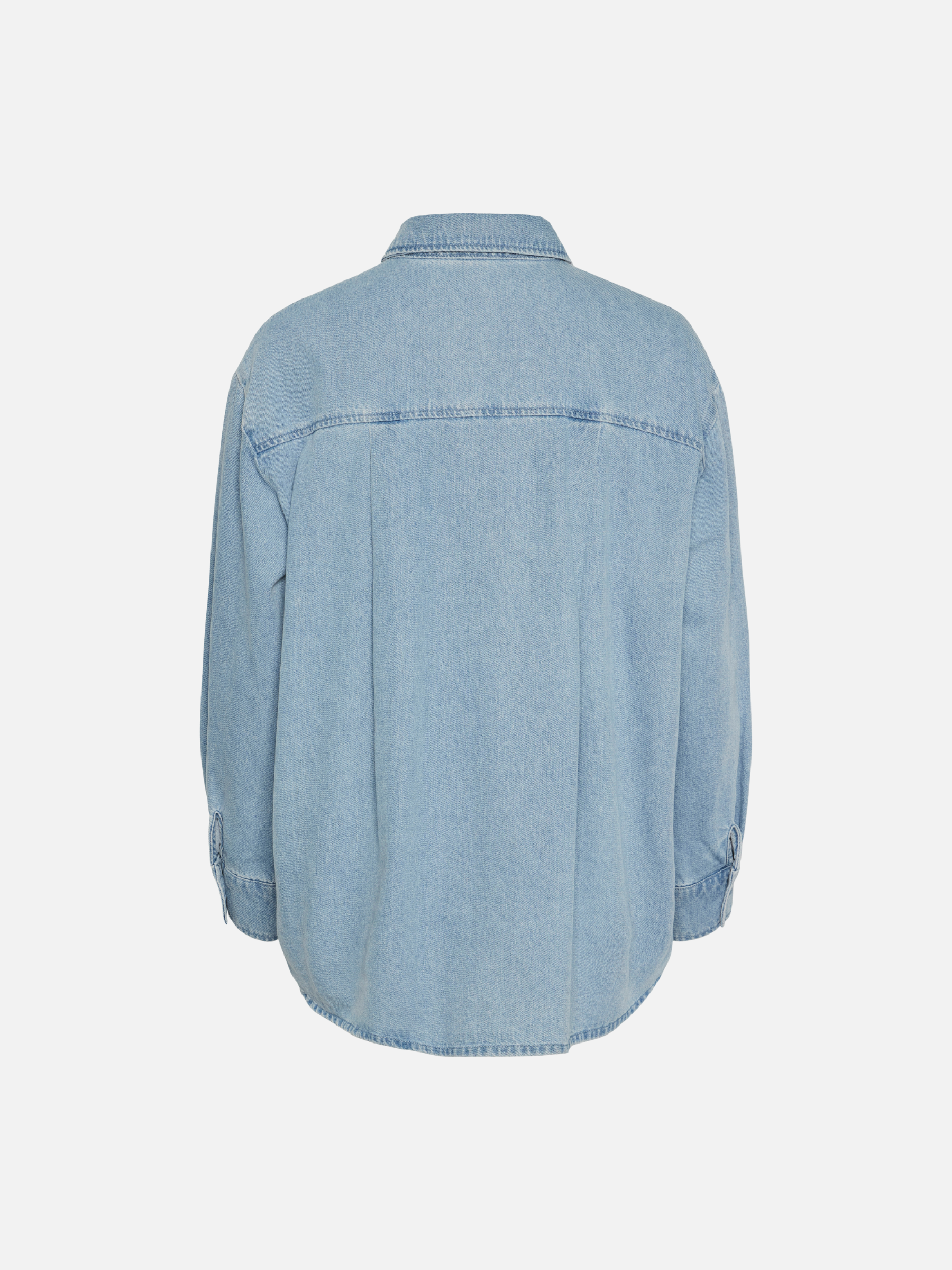 PIECES-Maisie Denim Shirt-Light Blue