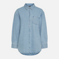 PIECES-Maisie Denim Shirt-Light Blue