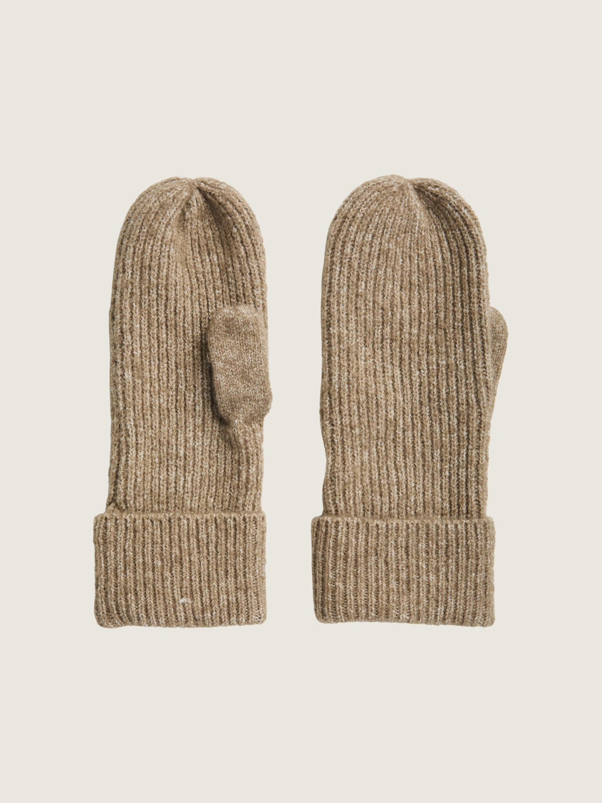 PIECES - Moella Mittens - Greige Melange