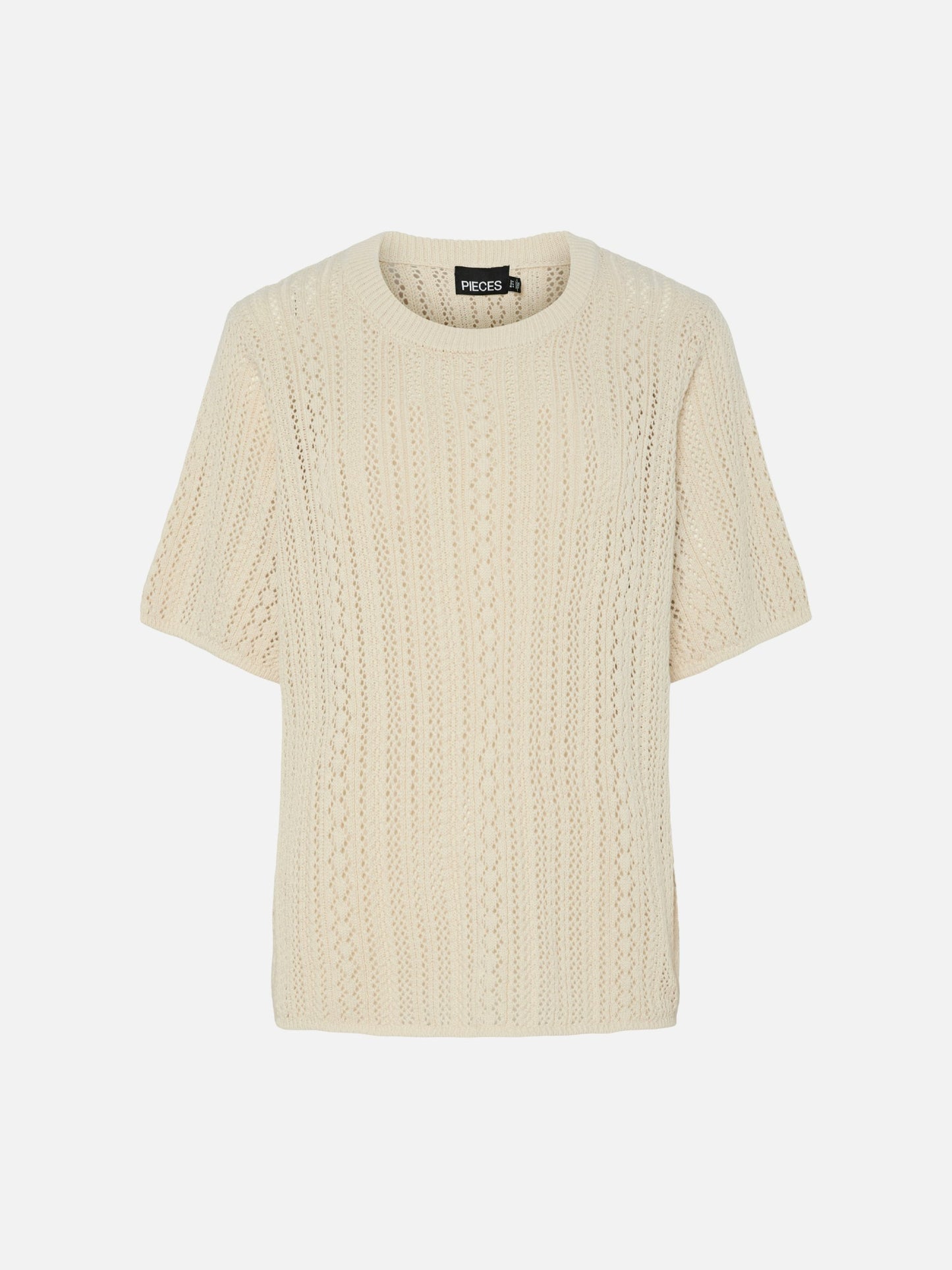 PIECES - Nuka Shortsleeve Crewneck Sweater - Birch