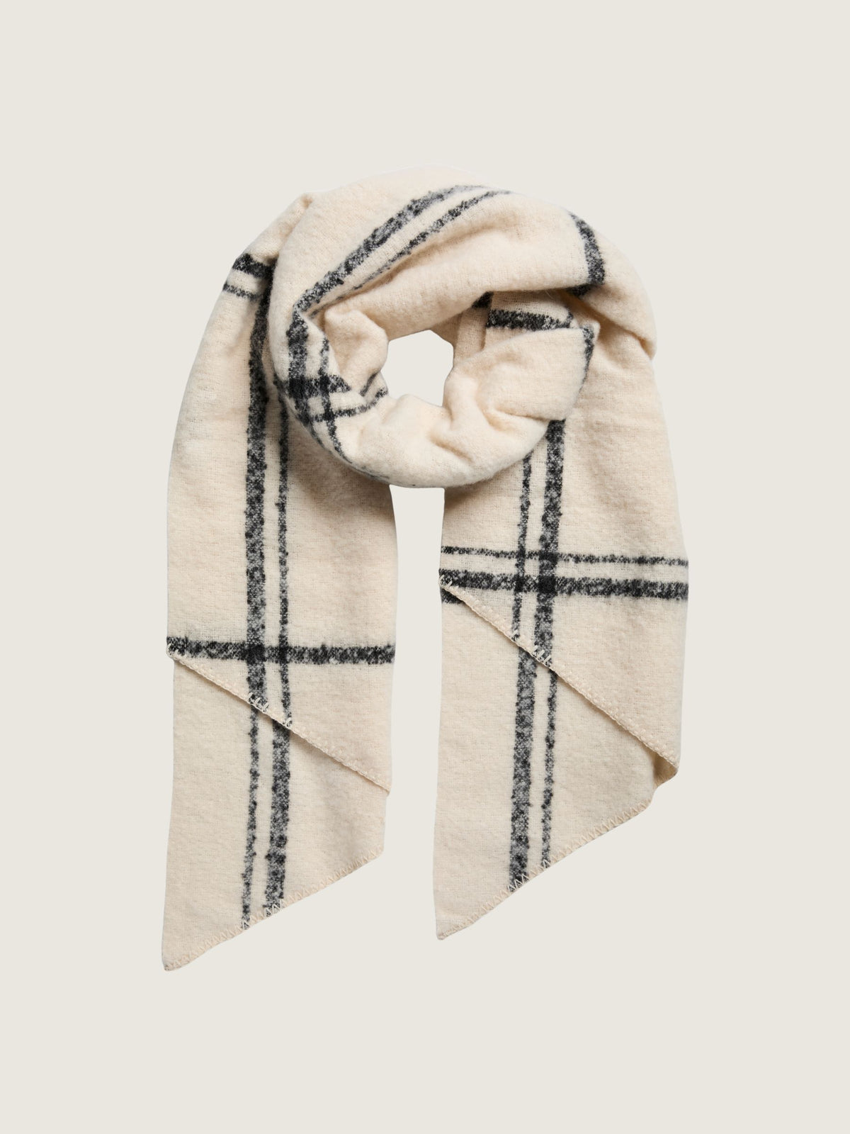PIECES - Pyron Long Scarf - Whitecap Grey / Black