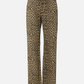 PIECES-Salume High Waist Leopard Jeans-White Pepper Leopard