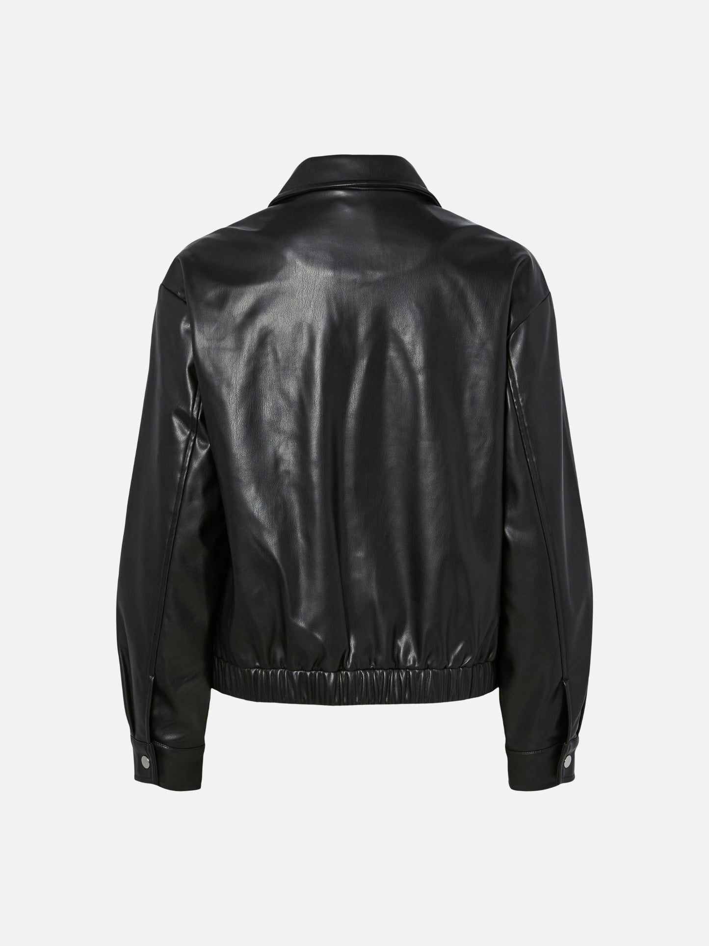 PIECES - Vera Faux Leather Bomber Jacket - 