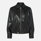 PIECES - Vera Faux Leather Bomber Jacket - 