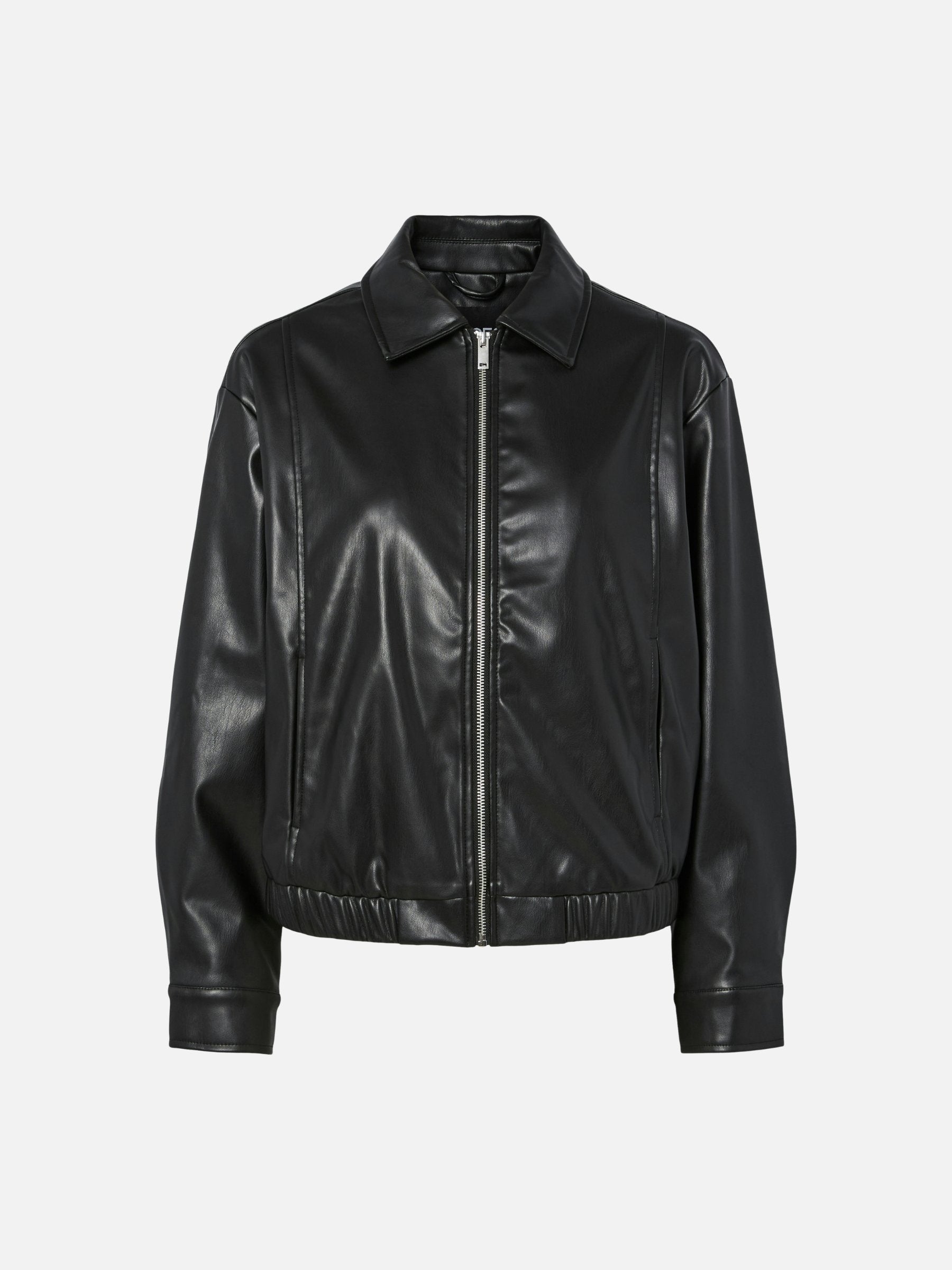 PIECES - Vera Faux Leather Bomber Jacket - 