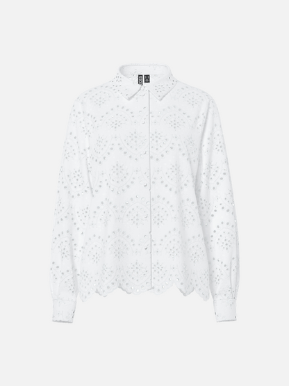 PIECES - Vilde Eyelet Shirt