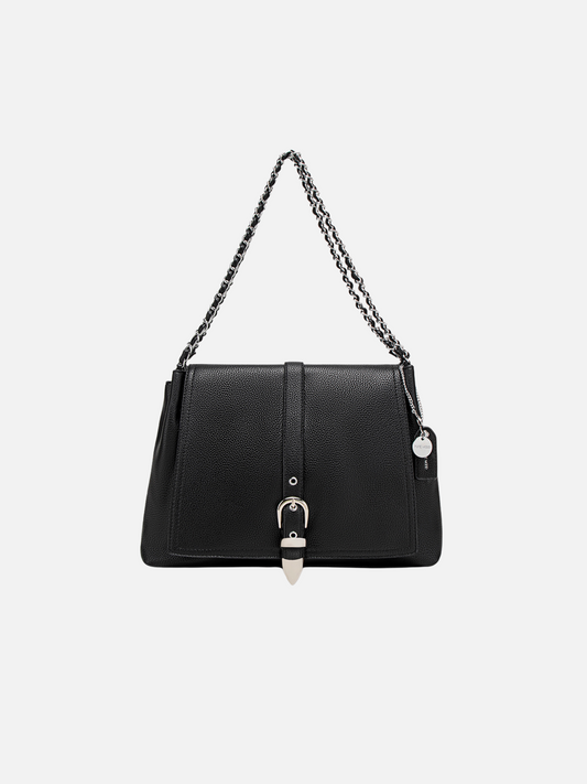 PIXIE MOOD-Aria Shoulder Bag-Black Pebbled