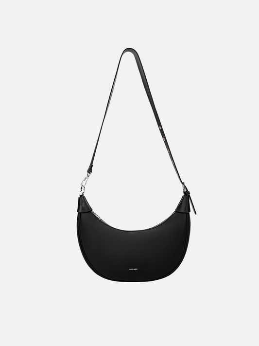 PIXIE MOOD-Crescent Crossbody Bag-Black Nylon
