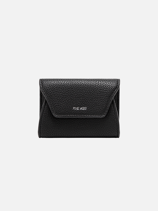 PIXIE MOOD-Mavis Mini Wallet-Black Pebbled