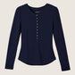 PROPAGANDA - Bea Henley Top - Ink Navy