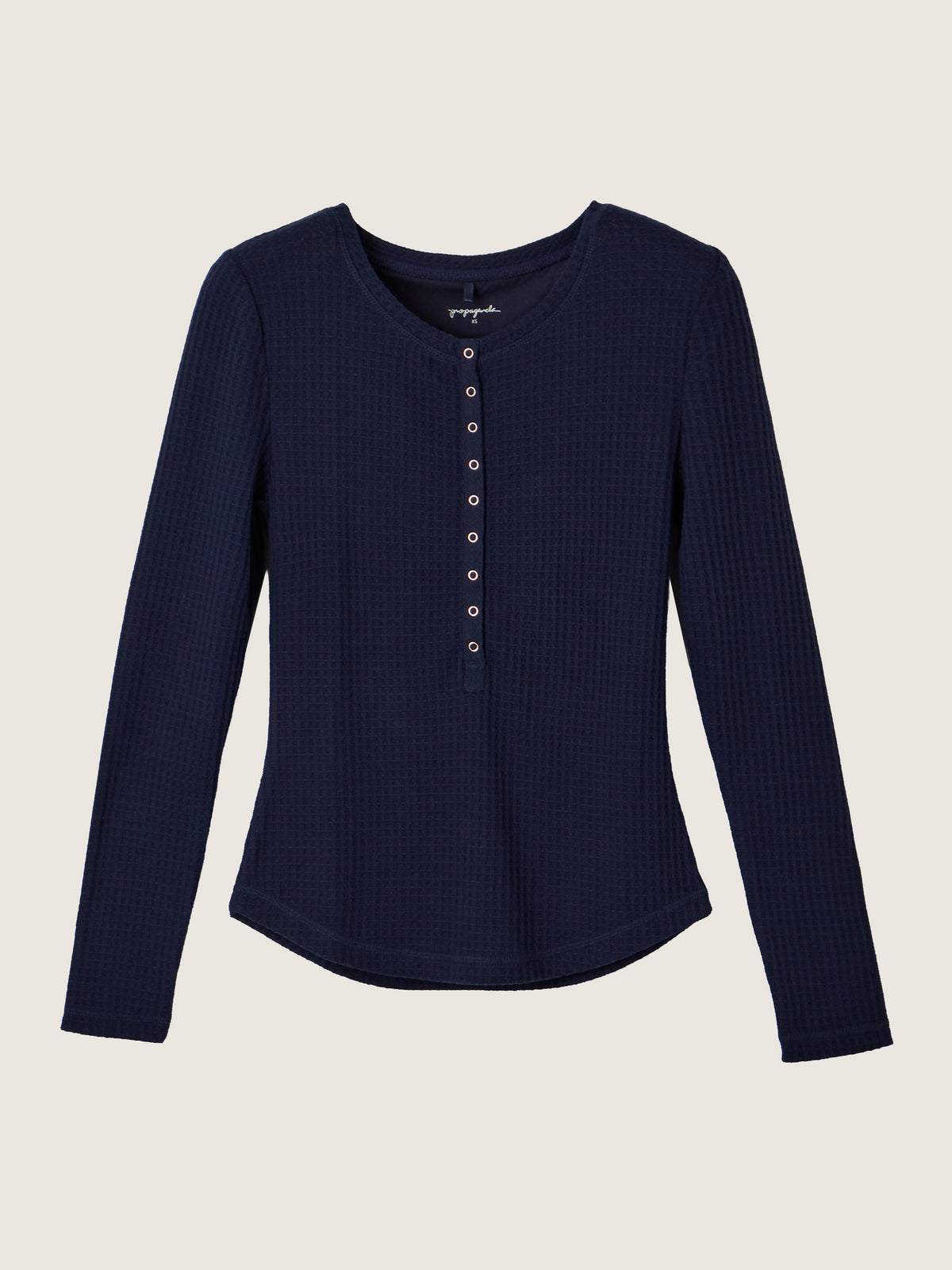 PROPAGANDA - Bea Henley Top - Ink Navy
