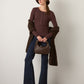 PROPAGANDA - Bea Henley Top - Mocha Brown