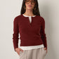 PROPAGANDA - Haven Henley Pullover - Red Cranberry