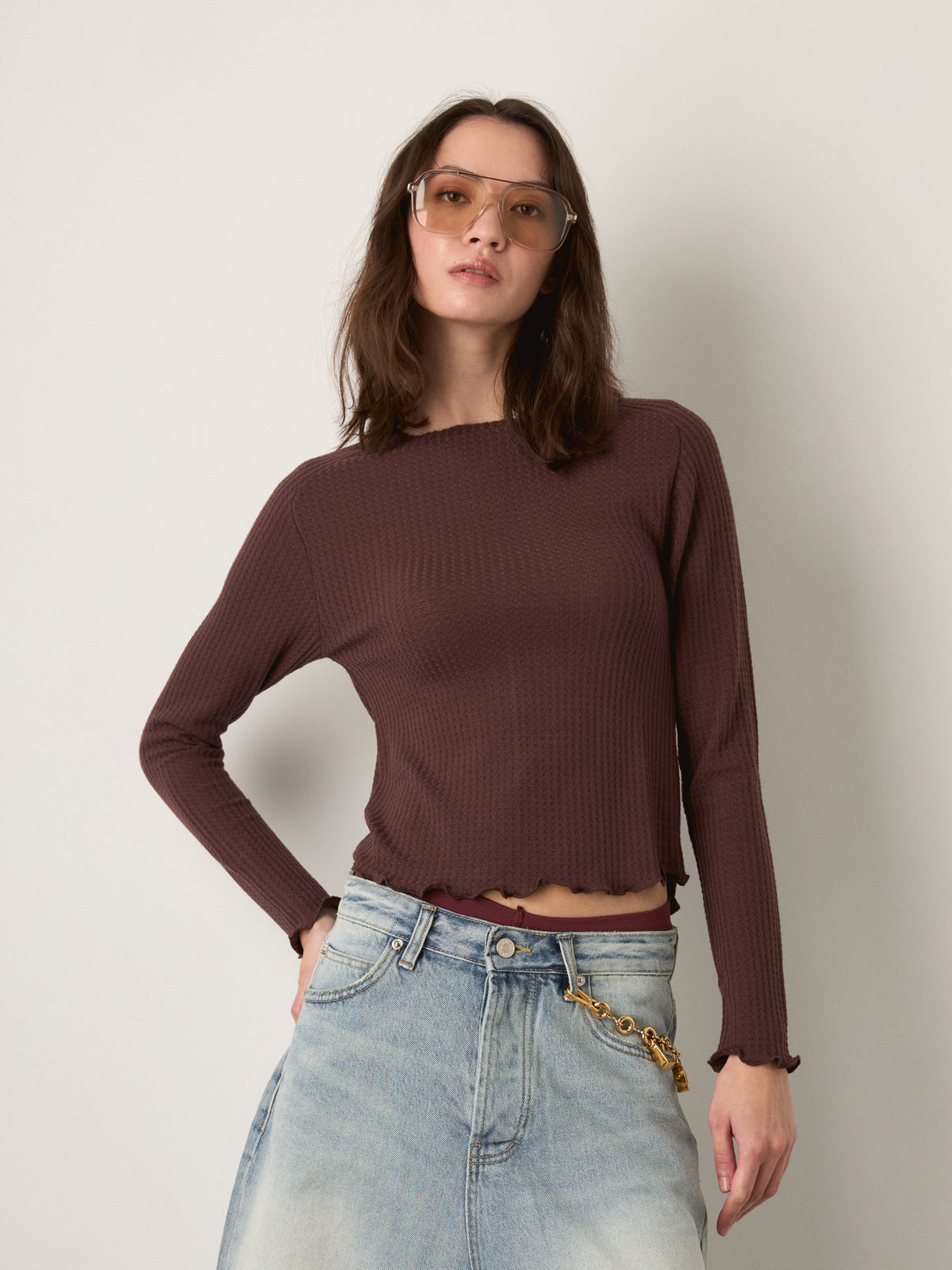 PROPAGANDA - Mindy Lettuce Edge Top - 