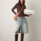 PROPAGANDA - Mindy Lettuce Edge Top - Mocha Brown