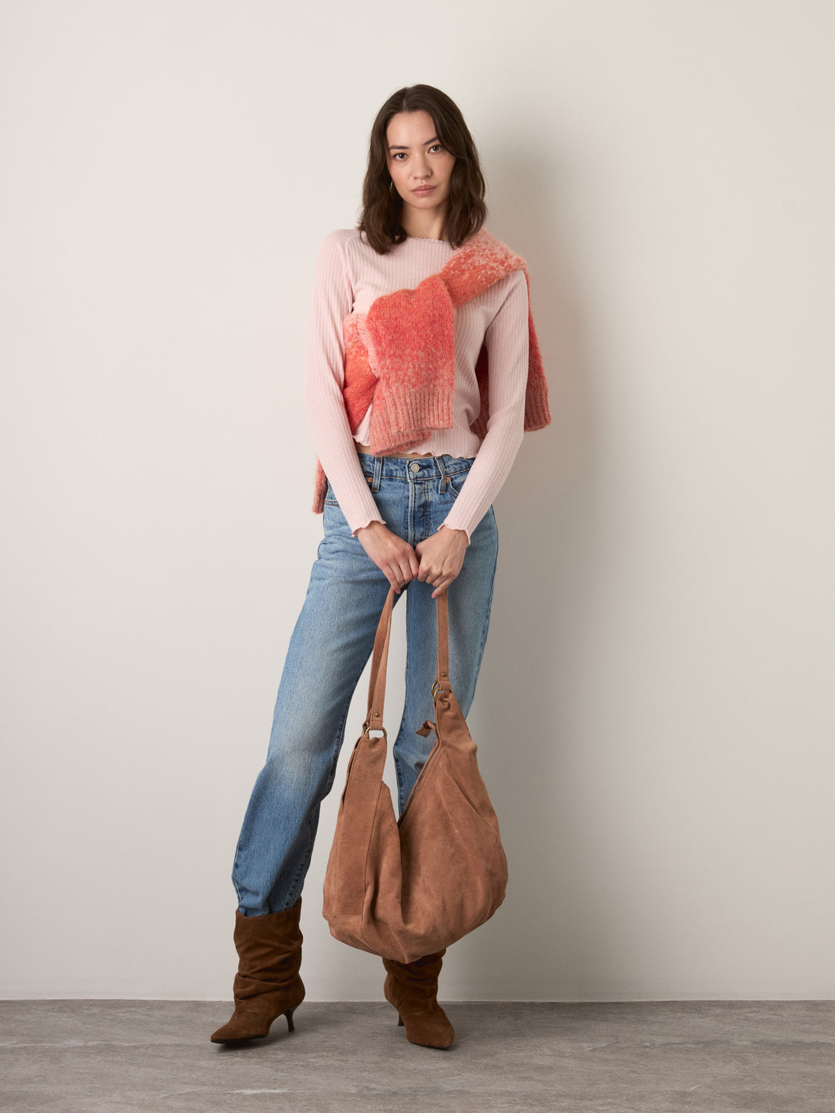 PROPAGANDA - Mindy Lettuce Edge Top - Pink Frost