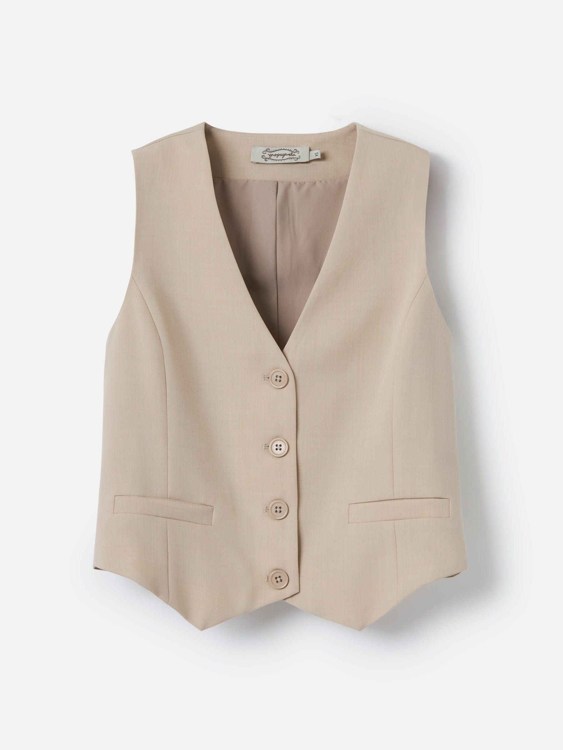 PROPAGANDA TOPS Sand / 2XS Riley Fitted Vest