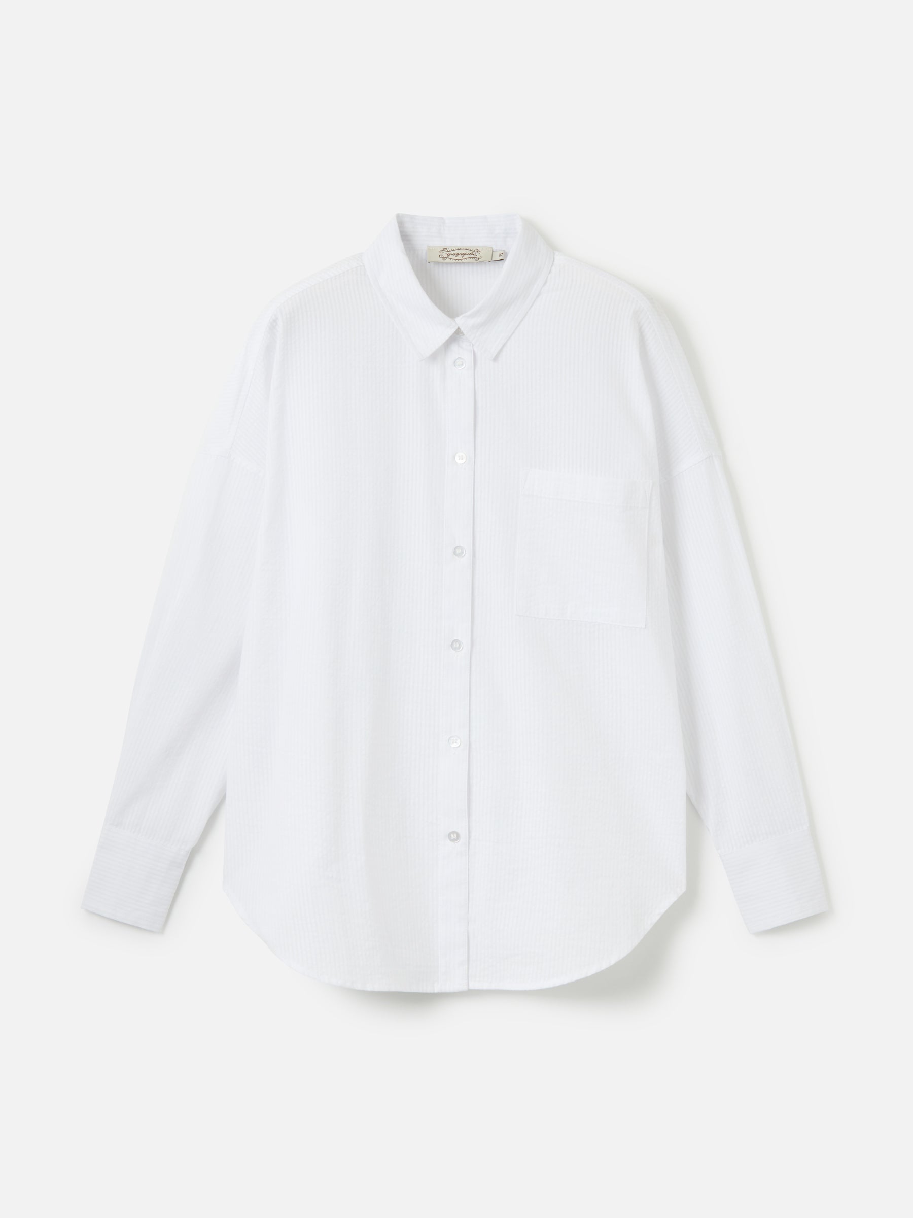 PROPAGANDA TOPS White / 2XS Emilee Seersucker Relaxed Shirt