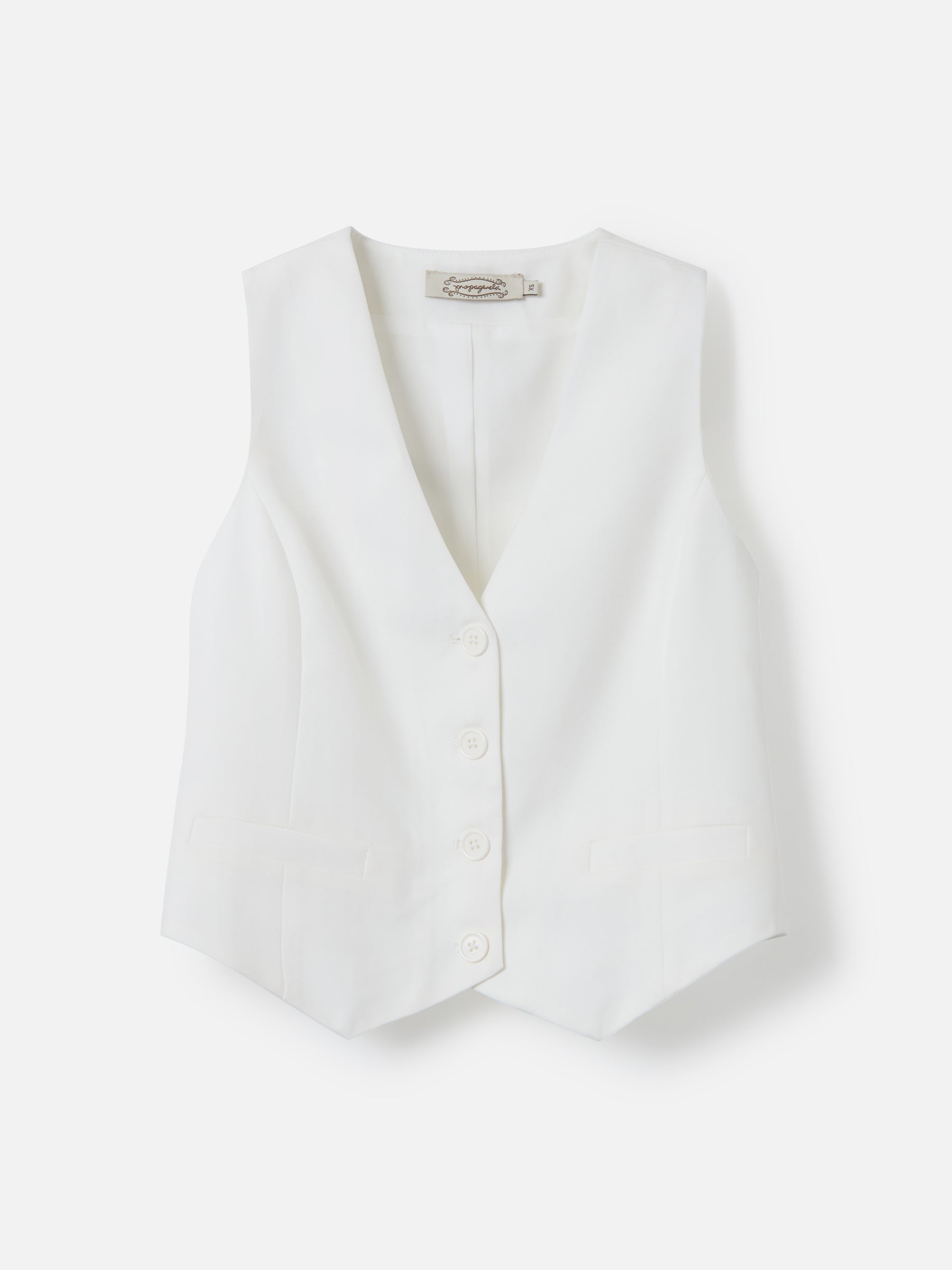 PROPAGANDA TOPS White / 2XS Riley Fitted Vest