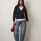 PROPAGANDA - Walden Argyle Cardigan - Navy